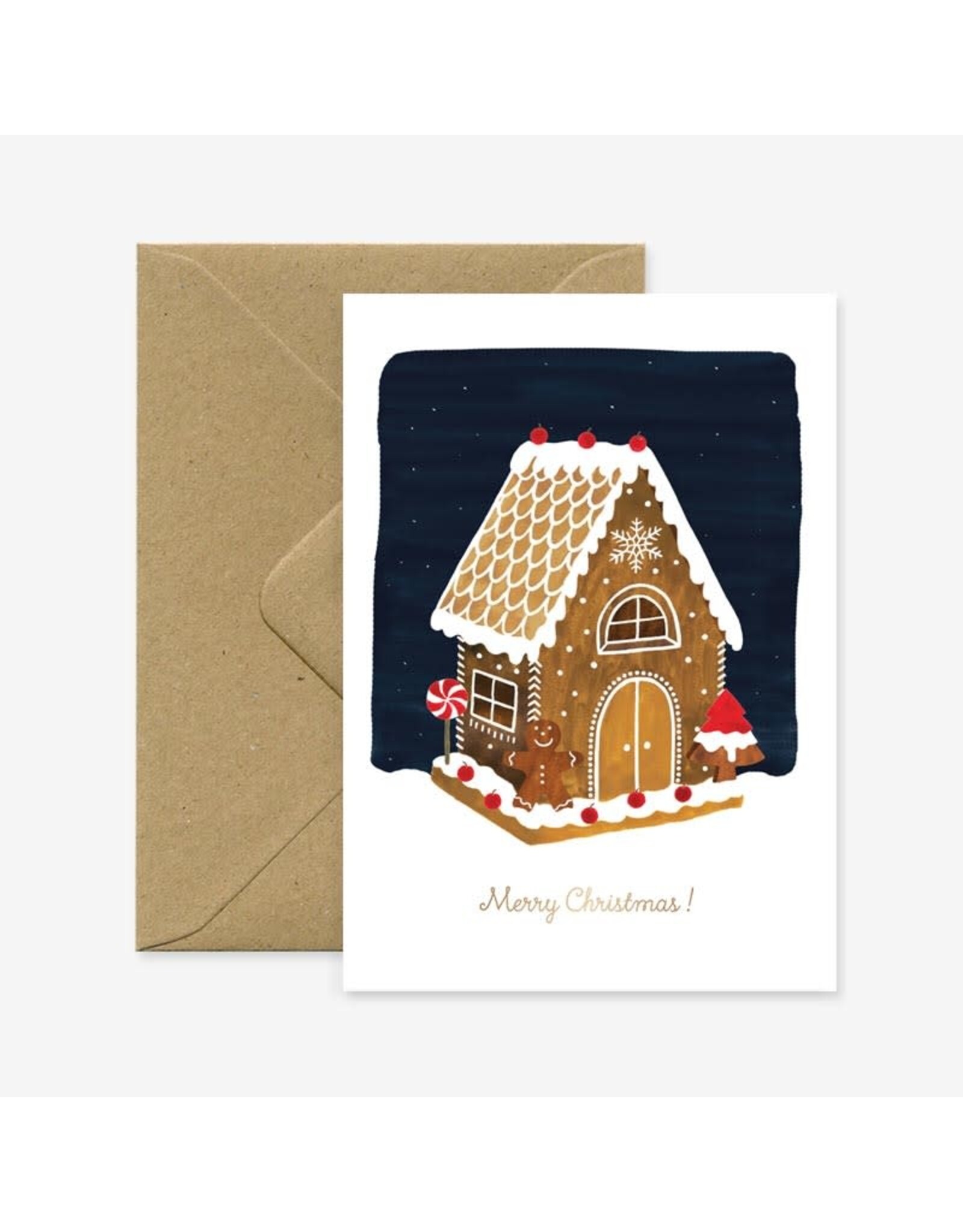 All The Ways to Say Wenskaart - Kerst - Gingerbread House - Dubbele kaart + Envelop