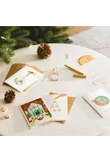 All The Ways to Say Wenskaart - Kerst - Gold NY flower champagne - Dubbele kaart + Envelop