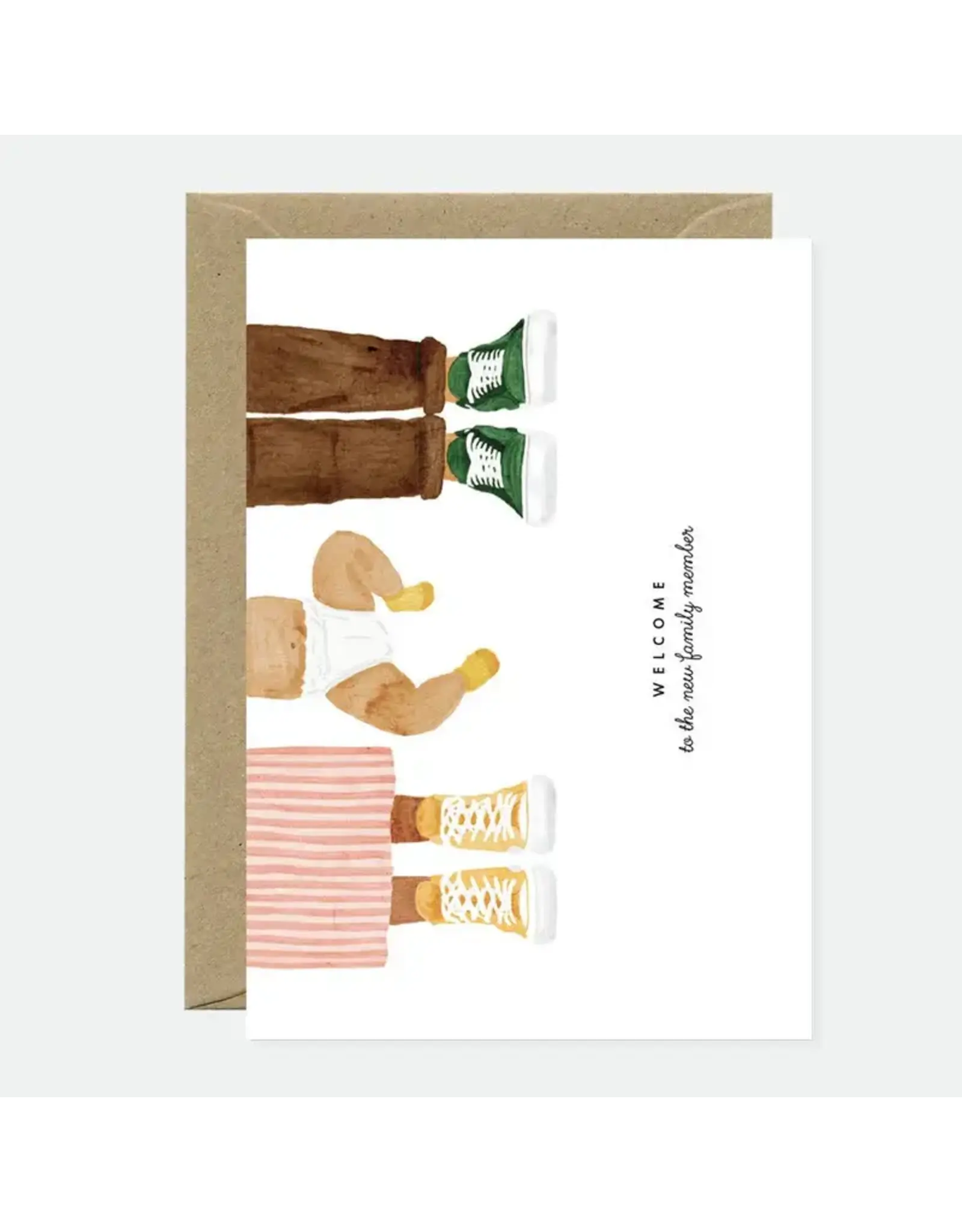 All The Ways to Say Wenskaart - Welcome baby family member - Dubbele kaart + Envelop