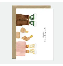 All The Ways to Say Wenskaart - Welcome baby family member - Dubbele kaart + Envelop