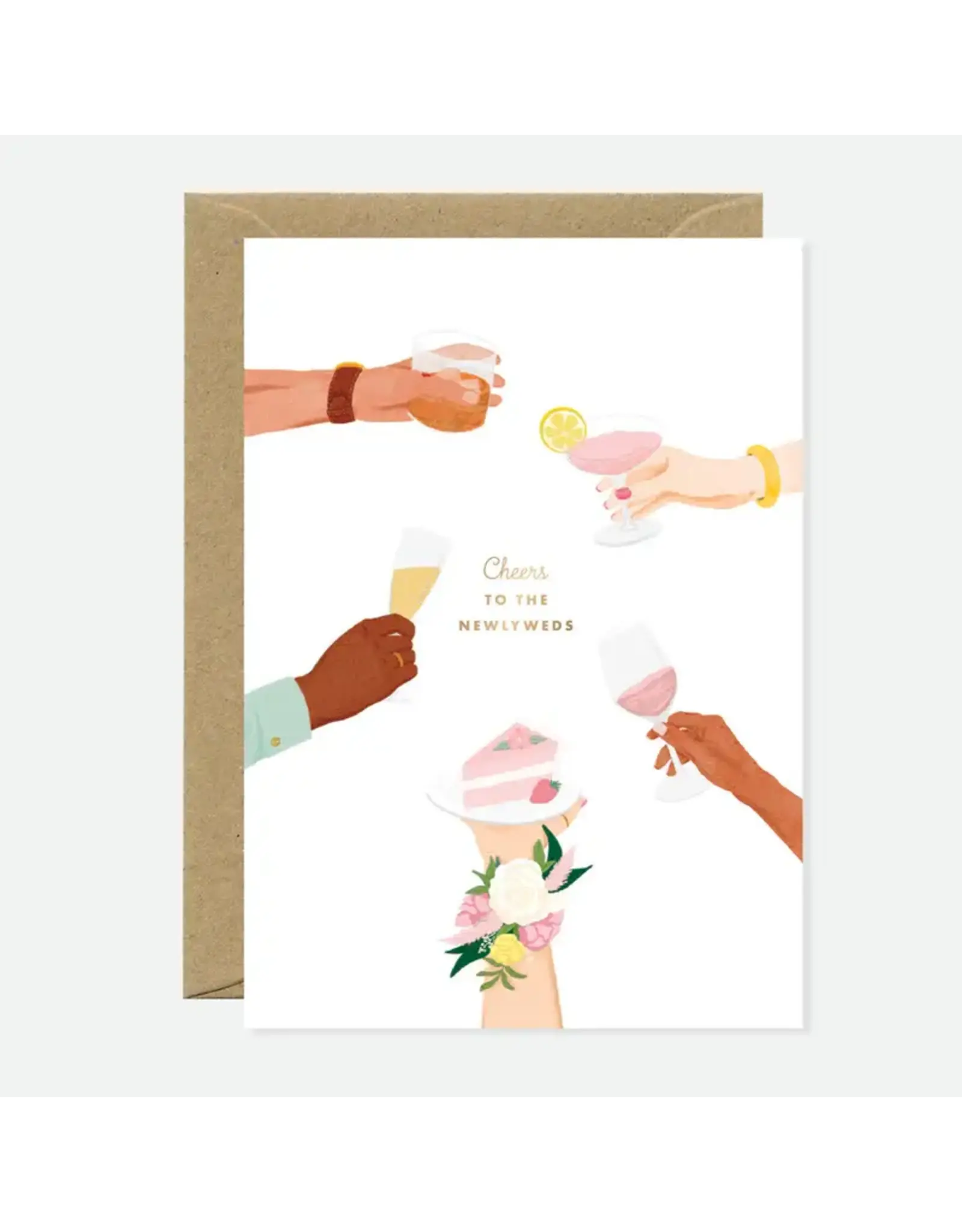 All The Ways to Say Wenskaart - Newlyweds Cheers - Dubbele kaart + Envelop
