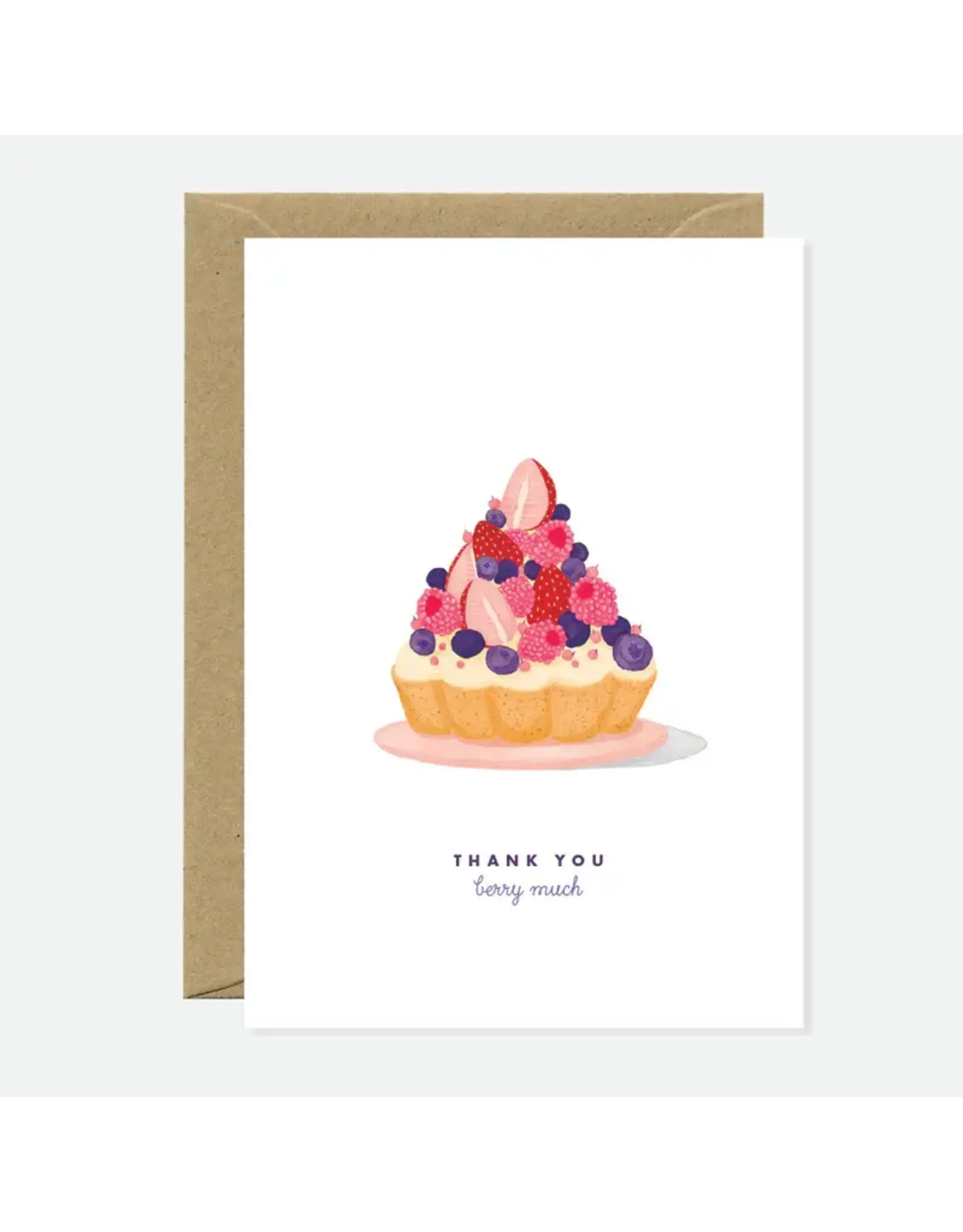 All The Ways to Say Wenskaart - Thank You Berry Much - Dubbele kaart + Envelop