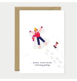 All The Ways to Say Wenskaart - Kerst - Snow Angels - Dubbele kaart + Envelop