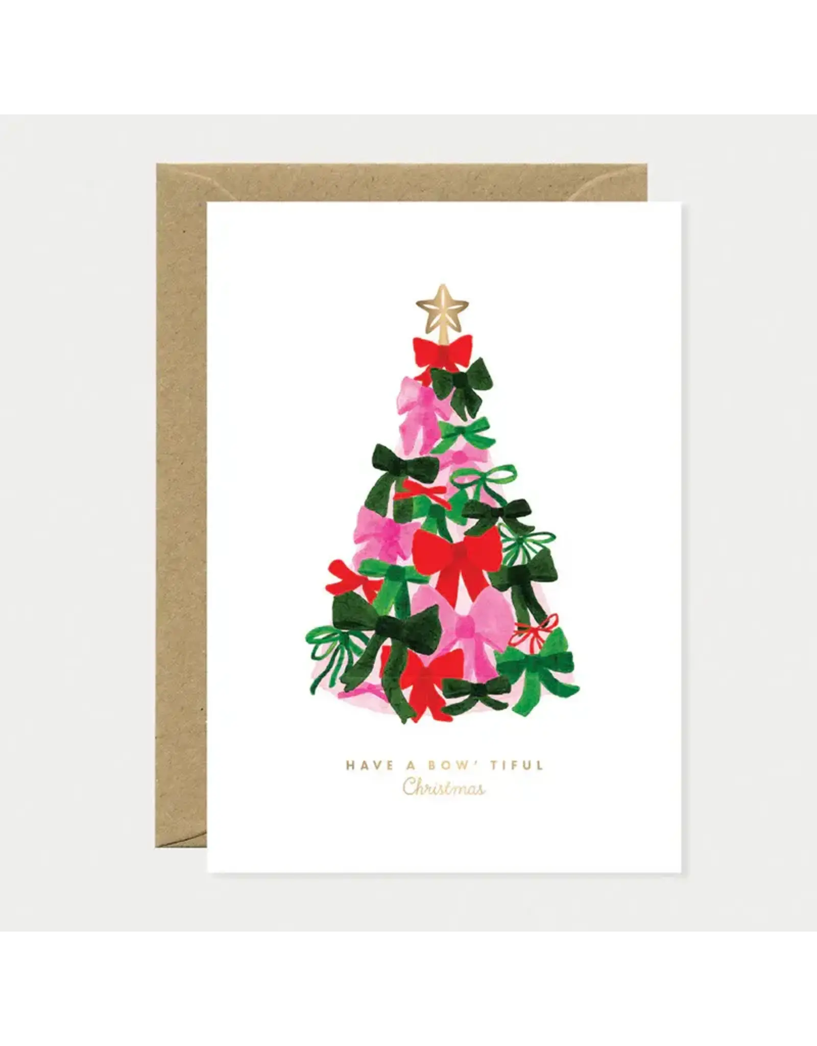 All The Ways to Say Wenskaart - Kerst - Bowtiful Christmas Tree - Dubbele kaart + Envelop