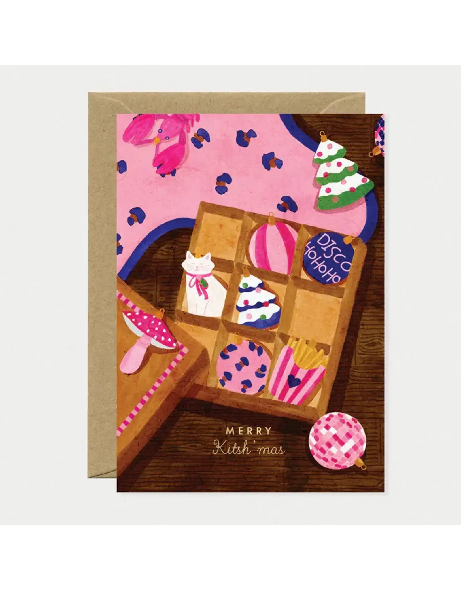 All The Ways to Say Wenskaart - Kerst - Merry Kitshmas - Dubbele kaart + Envelop