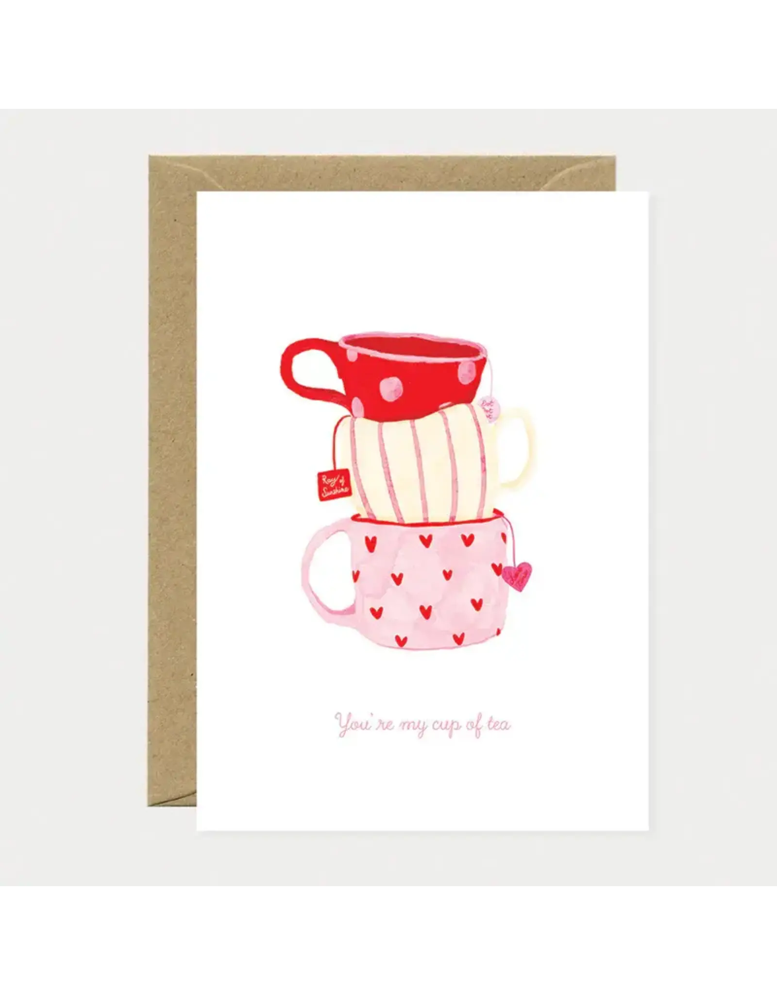 All The Ways to Say Wenskaart - Cup of tea - Dubbele kaart + Envelop