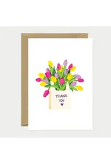 All The Ways to Say Wenskaart - Thank you tulip bag - Dubbele kaart + Envelop