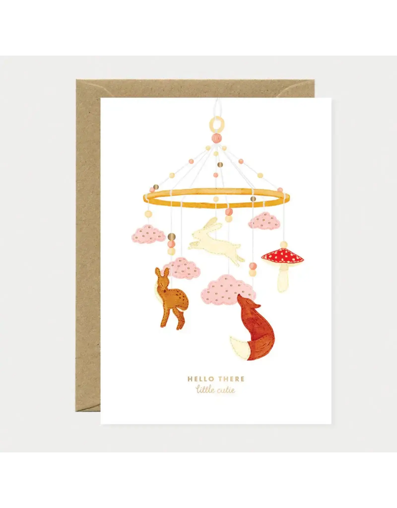 All The Ways to Say Wenskaart - Hello there cutie - Dubbele kaart + Envelop