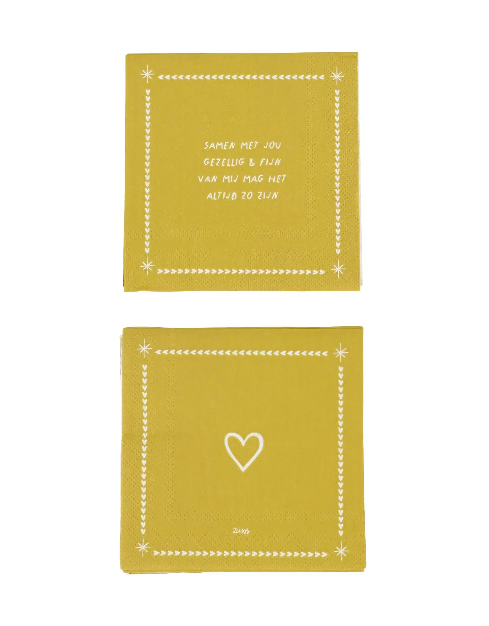 Zusss Servetten - Samen met jou - 12,5 x 12,5cm - 20 stuks