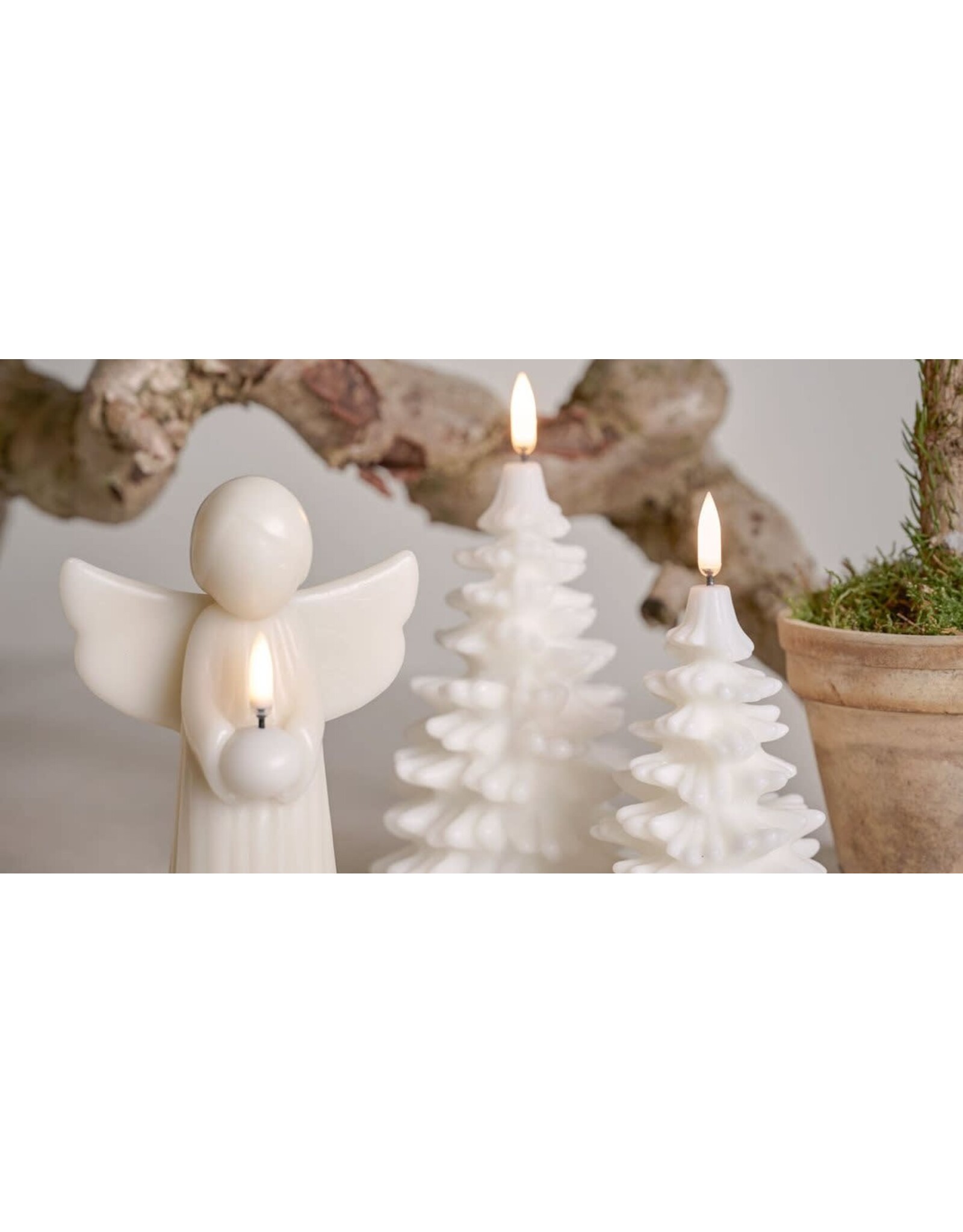 Uyuni Led Kaars, Engel - Vanilla - 11x15,5cm