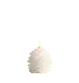 Uyuni Led Kaars, Pine - Nordic White - 7x7cm