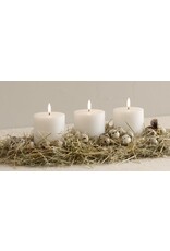 Uyuni Led Pillar Kaars - Nordic White - 10 x 10cm