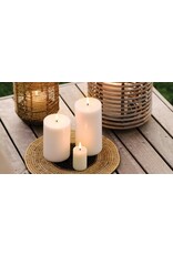 Uyuni Led Pillar Kaars - Nordic White - 10x15cm