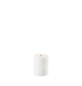 Uyuni Led Pillar Kaars, Nordic White - 7,8 x 10cm