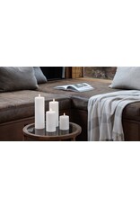 Uyuni Led Pillar Kaars - Nordic White - 7,8x20