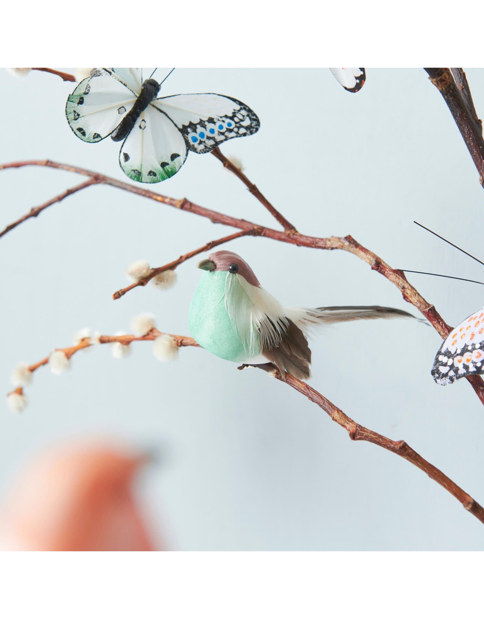 Rico Design Vogel met Clip - Turquoise - 12x5,5x4cm