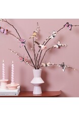 Rico Design Vogel met Clip - Abrikoos - 12x5,5x4cm