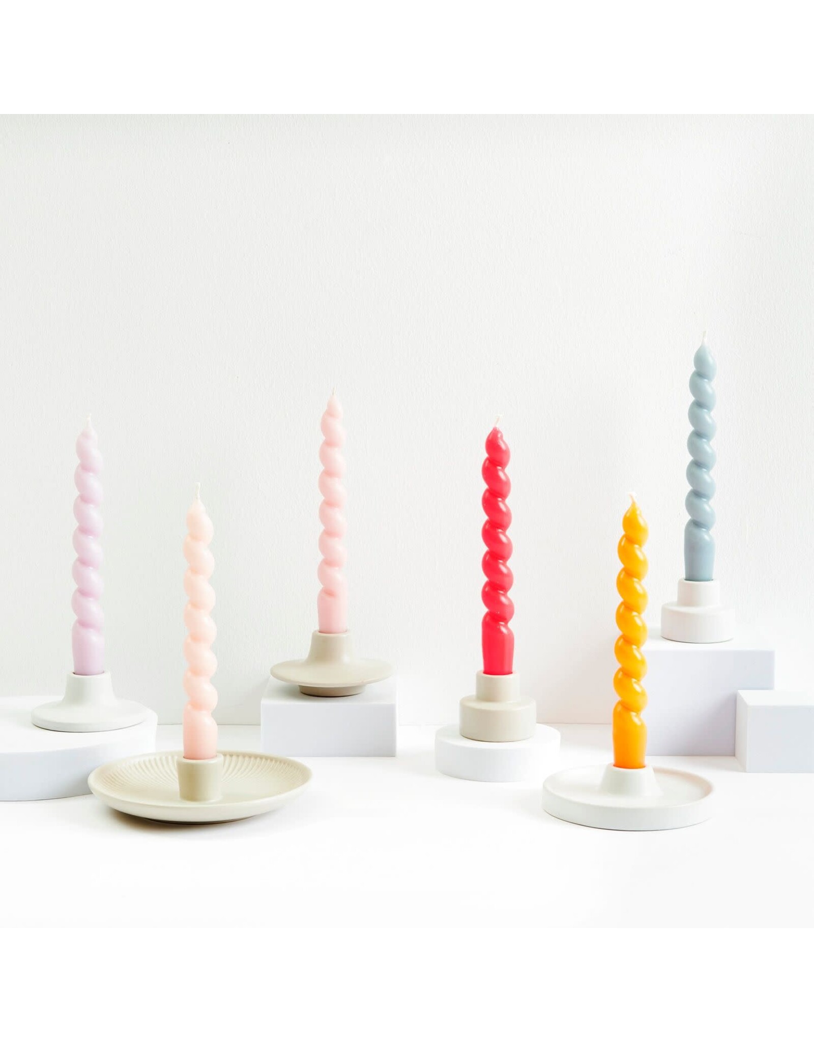 Rico Design Spiraal Kaars - Neon Pink - Ø2,4 x 18,5cm