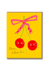 Carolyn Suzuki Goods Wenskaart - Sweet Cherries - Dubbele kaart + Envelop