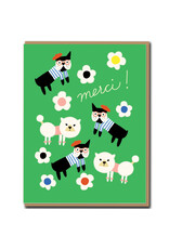 Carolyn Suzuki Goods Wenskaart - Merci Beaucoup - Dubbele kaart + Envelop