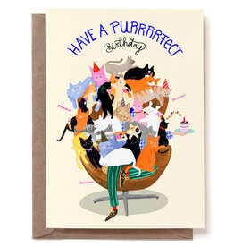 Reddish Design Wenskaart - Purrrfect Birthday - Dubbele kaart + Envelop