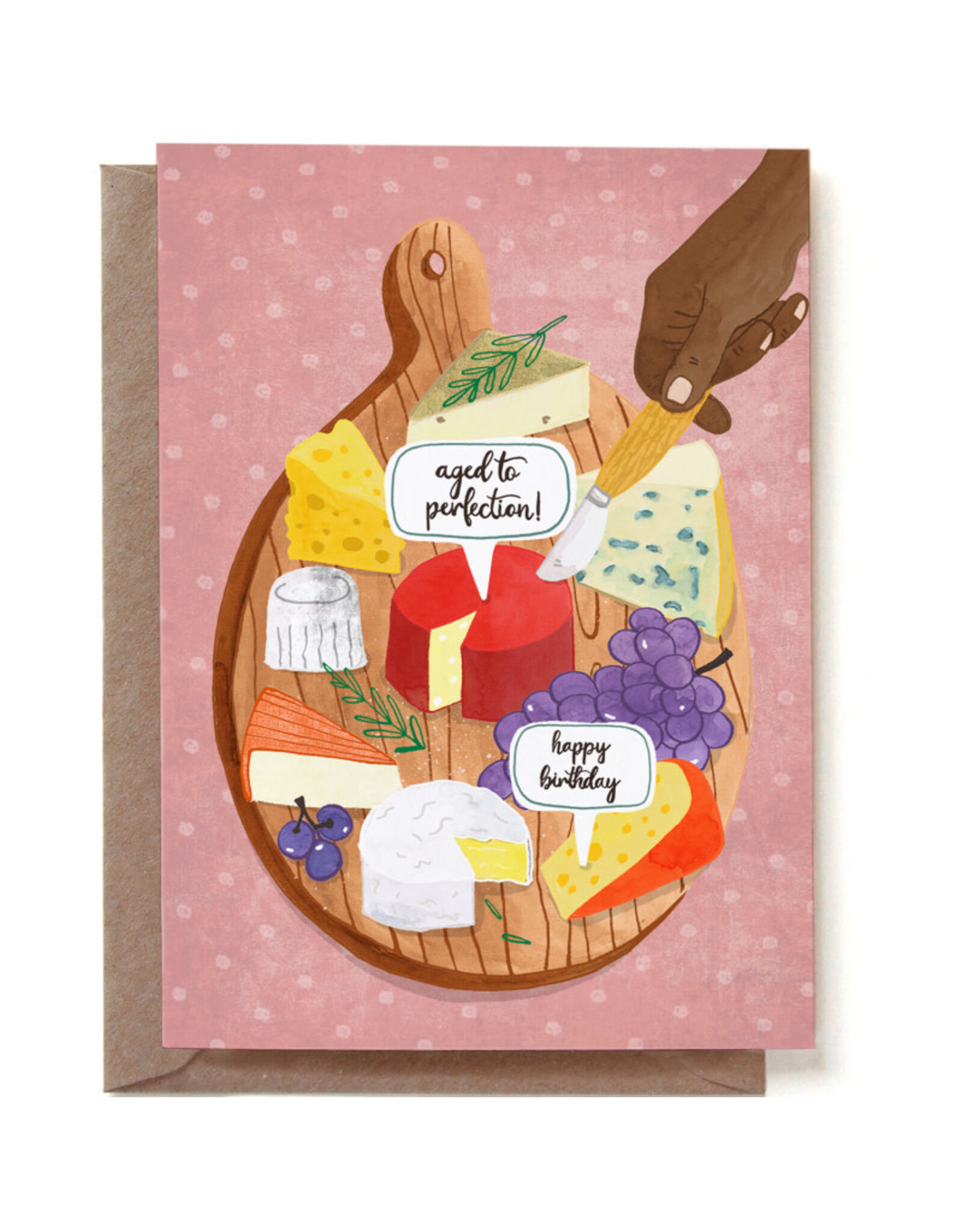 Reddish Design Wenskaart - Aged to perfection - Dubbele kaart + Envelop