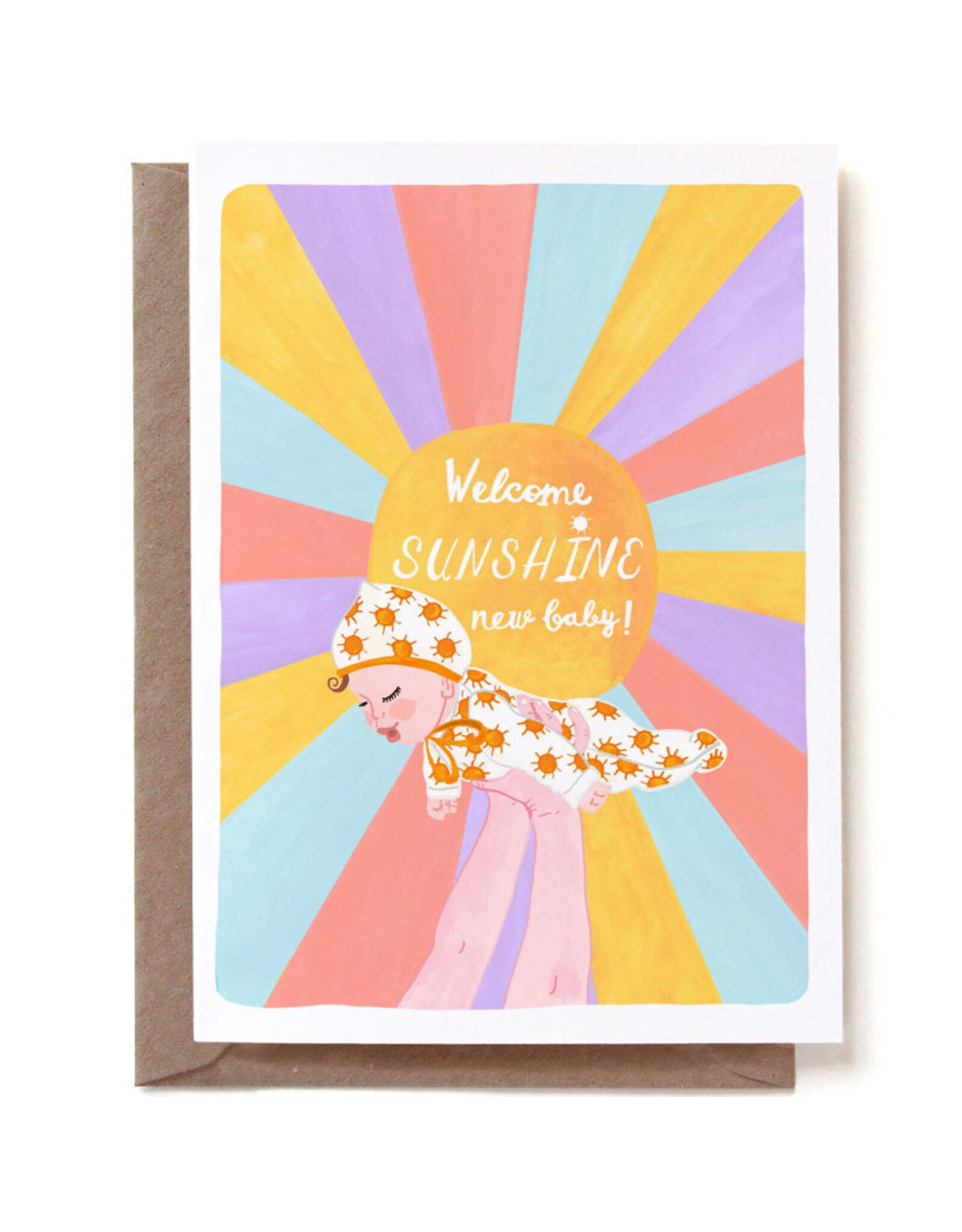 Reddish Design Wenskaart - Baby Sunshine - Dubbele kaart + Envelop