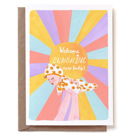 Reddish Design Wenskaart - Baby Sunshine - Dubbele kaart + Envelop