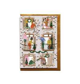 Reddish Design Wenskaart - Kerst - Christmas Neighbors - Dubbele kaart + Envelop