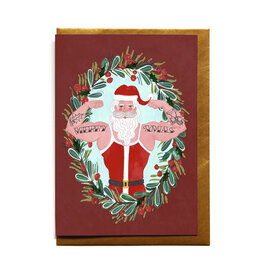 Reddish Design Wenskaart - Kerst - Santa Strong - Dubbele kaart + Envelop