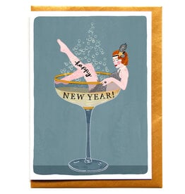 Reddish Design Wenskaart - Kerst - Happy New Year! - Dubbele kaart + Envelop
