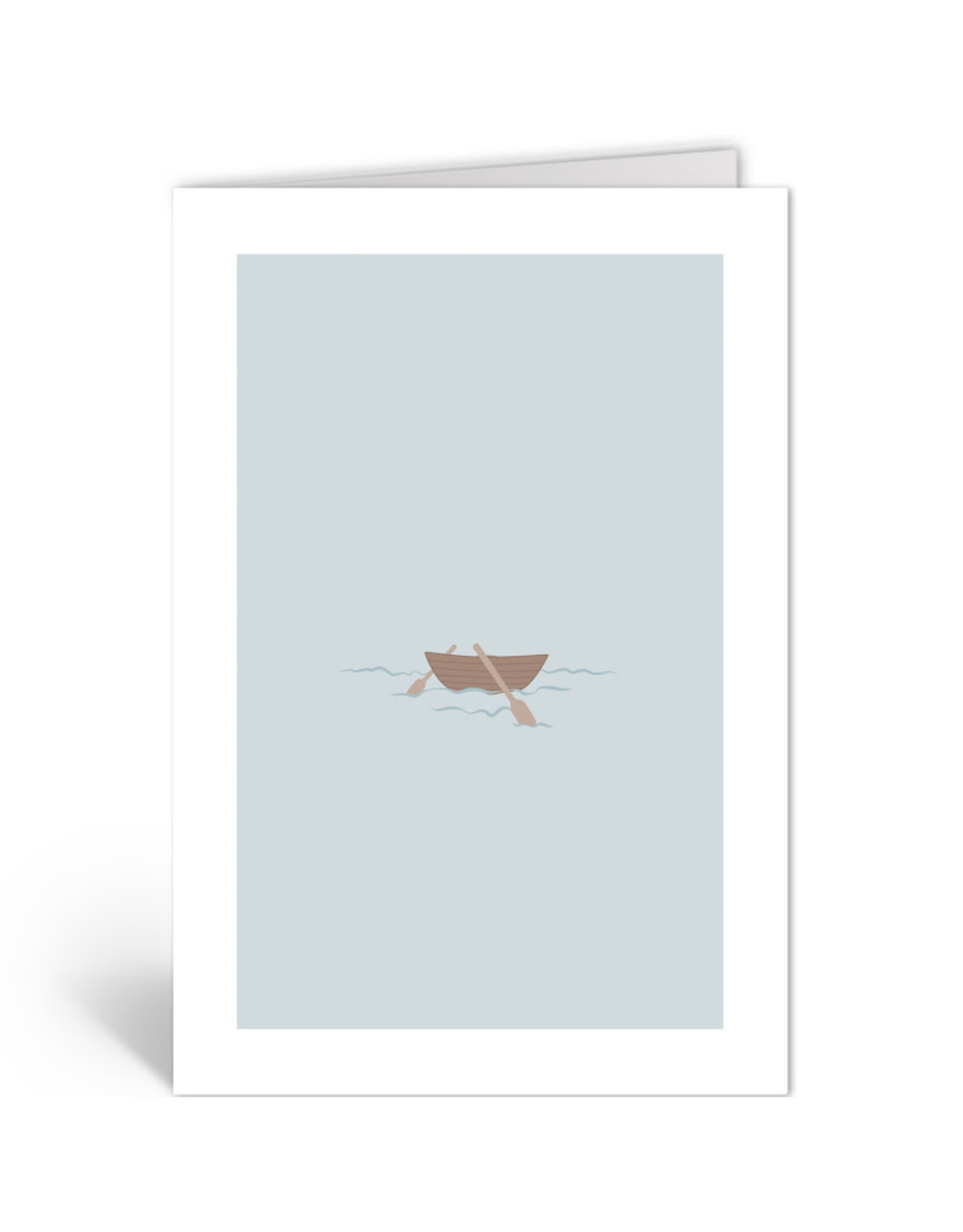 Deelneming Wenskaart - Roeibootje - Dubbele kaart + Envelop