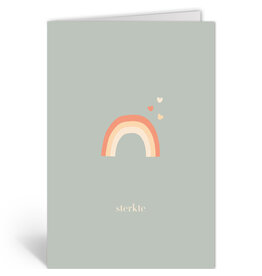 Deelneming Wenskaart - Regenboog - Dubbele kaart + Envelop