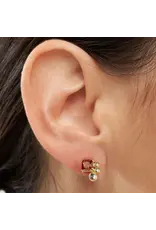 Lulu Copenhagen Oorbel Stud - Gala Red Bling, Right - Messing Verguld (18K)