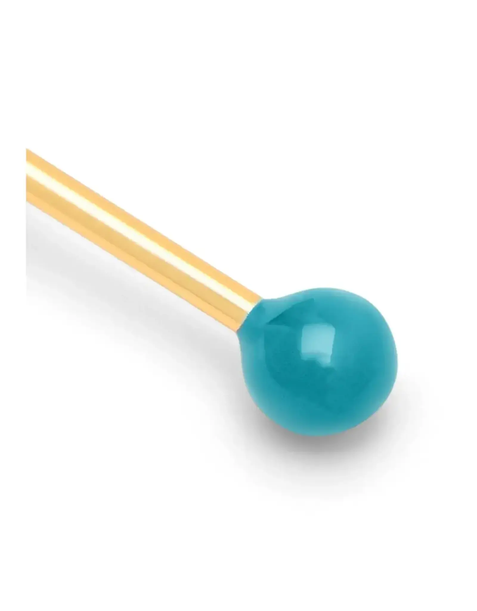 Lulu Copenhagen Oorbel Stud - Color Ball, Retro Blue - Single - 3mm