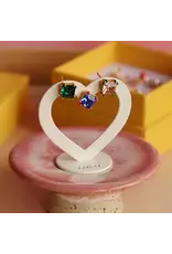 Lulu Copenhagen Oorbel Stud - Gala Crystal Bling, Vintage Rose/Green - Messing Verguld (18K)