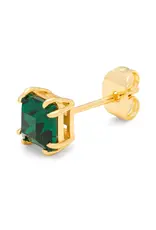 Lulu Copenhagen Oorbel Stud - Gala Crystal Bling, Emerald/Gold - Messing Verguld (18K)