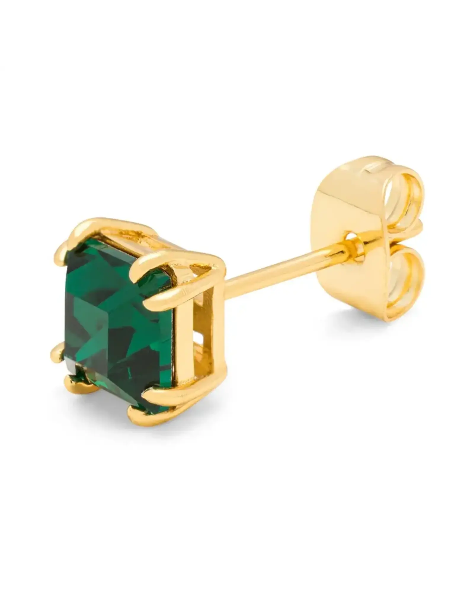 Lulu Copenhagen Oorbel Stud - Gala Crystal Bling, Emerald/Gold - Messing Verguld (18K)