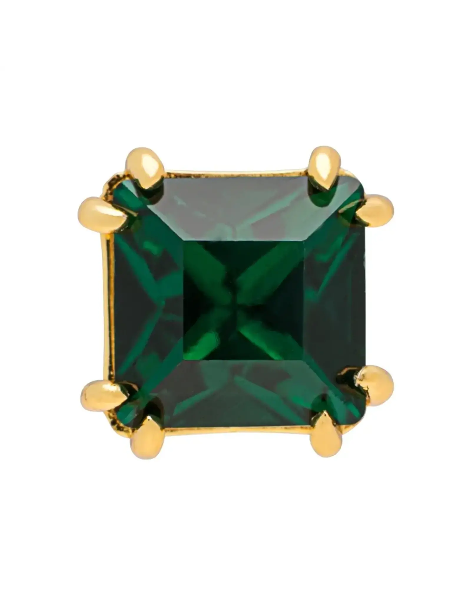 Lulu Copenhagen Oorbel Stud - Gala Crystal Bling, Emerald/Gold - Messing Verguld (18K)