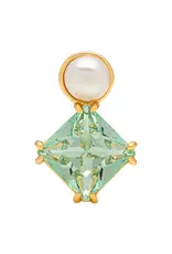 Lulu Copenhagen Oorbel Stud - Gala The Square - Messing Verguld (18k)