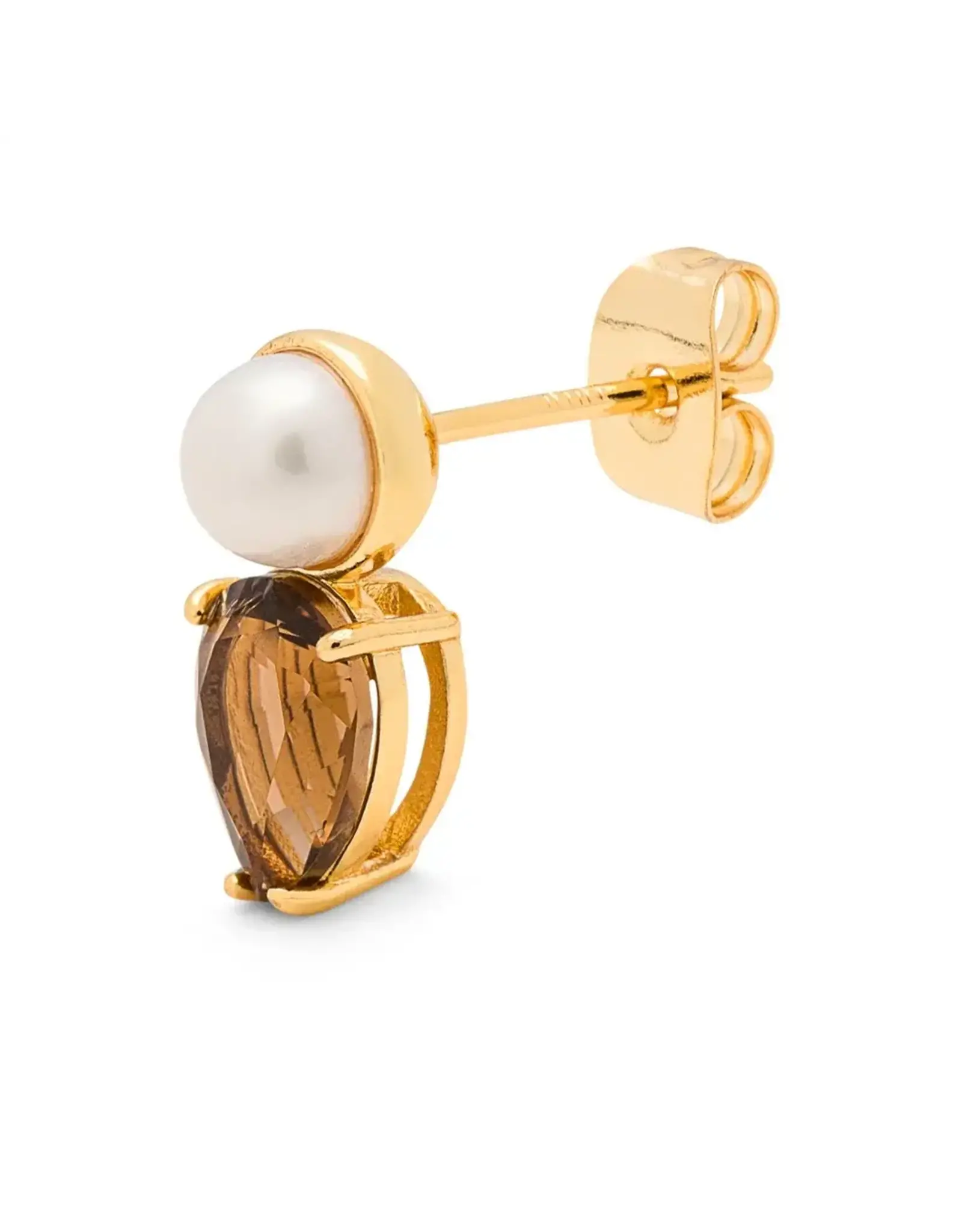 Lulu Copenhagen Oorbel Stud - Gala The Drop - Messing Verguld (18K)