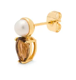 Lulu Copenhagen Oorbel Stud - Gala The Drop - Messing Verguld (18K)