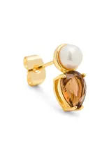 Lulu Copenhagen Oorbel Stud - Gala The Drop - Messing Verguld (18K)