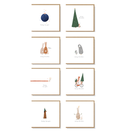 Klein liefs Kerstdoosje Klein Liefs 4  - 8 Kerstkaarten + 8 Enveloppen
