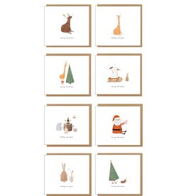 Klein liefs Kerstdoosje Klein Liefs 5  - 8 Kerstkaarten + 8 Enveloppen