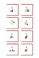 Yon Kerstdoosje Yon 3 - 8 Kerstkaarten + 8 Enveloppen