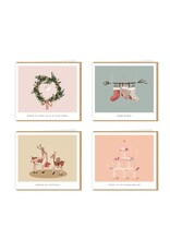 Studio Mie Kerstdoosje, Kelly Marie 4  - 4 Kerstkaarten x 2 + 8 Enveloppen