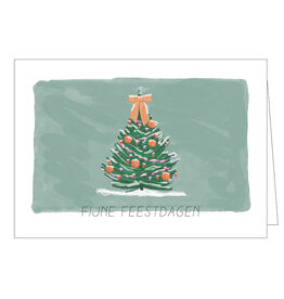 Mail-Box Kerstpakjes - Fijne feestdage, - 5 Dubbele kaarten + Enveloppen