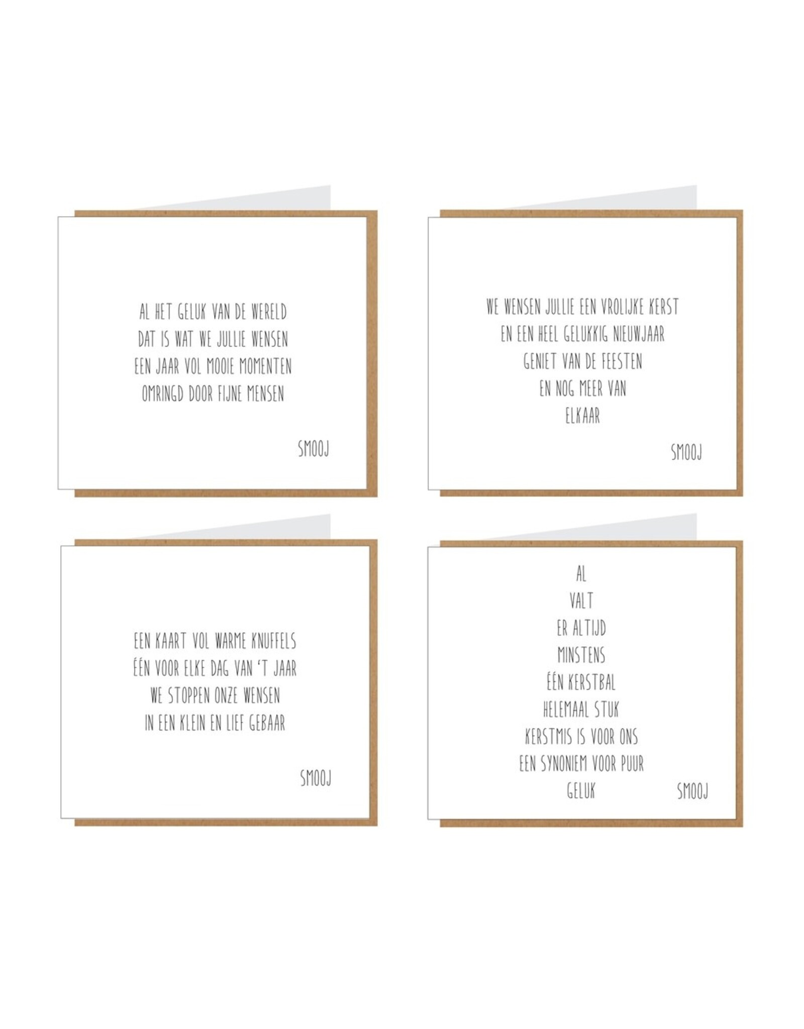 Smooj Kerstdoosje Smooj 1 - 4x2 Kerstkaart +  Enveloppen