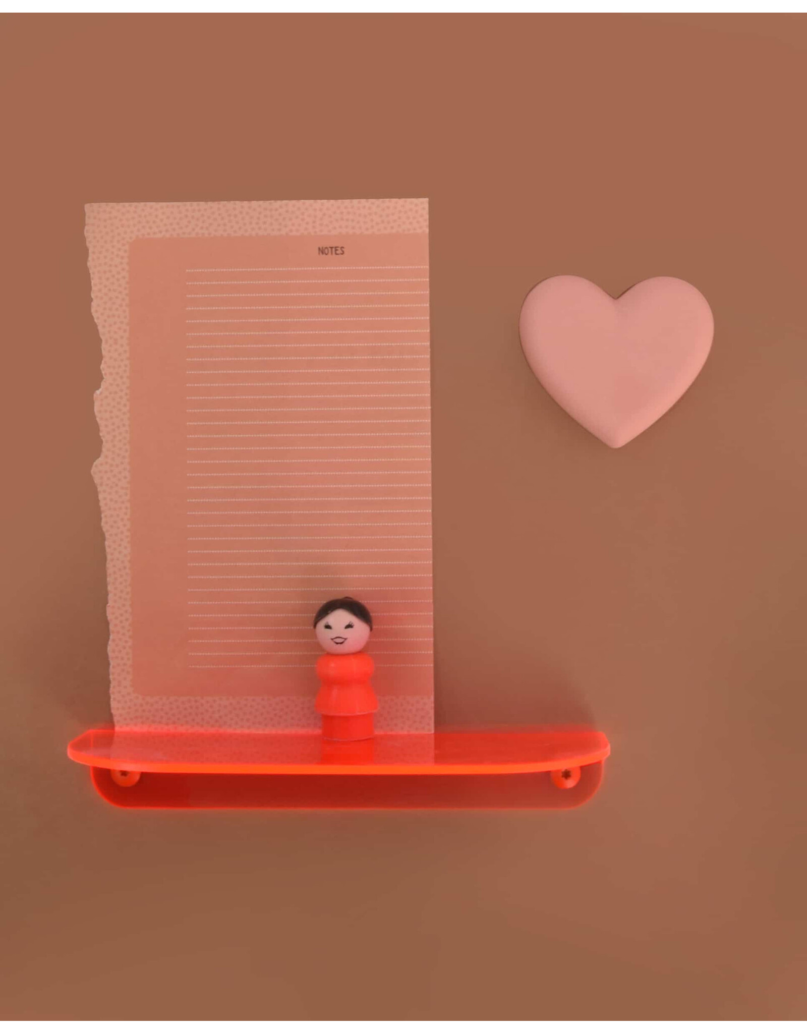 Studio Harm & Elke Little Heart, Coral - 7,5×6,5×2 cm